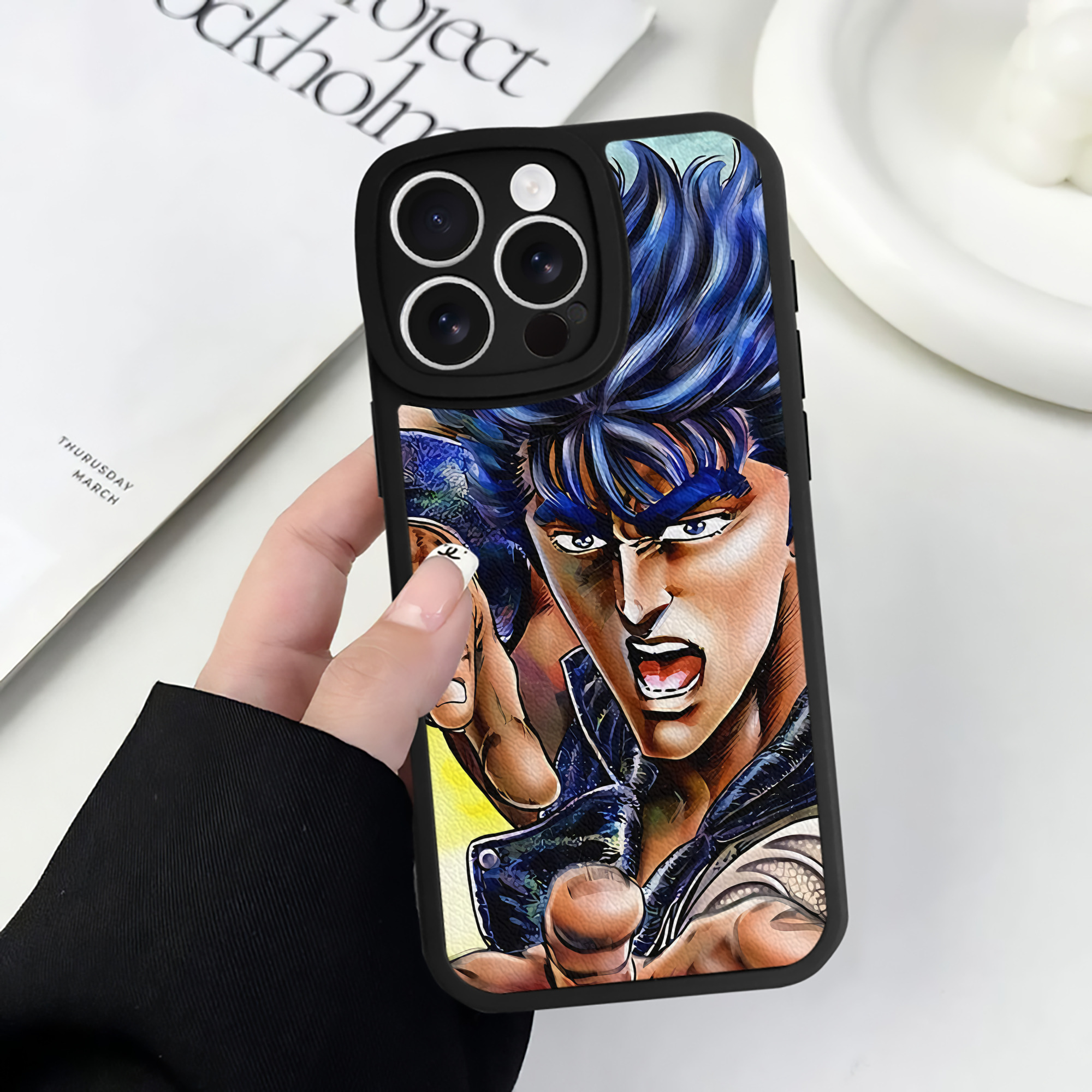 （画像用） 北斗の拳 Fist of the North Star 【iPhone 16シリーズ対応】シリコンスマホケース（レザー調） 材質：シリコン